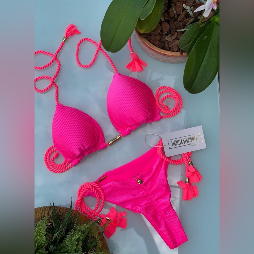 Pink Neon Brazilian Bikini.